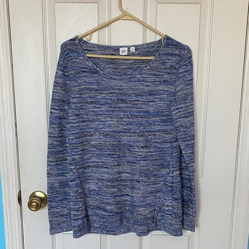 GAP Heathered Blue Pullover Sweater
